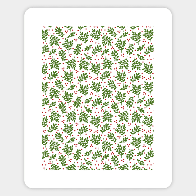 Christmas mistletoes  pattern Sticker by bimario